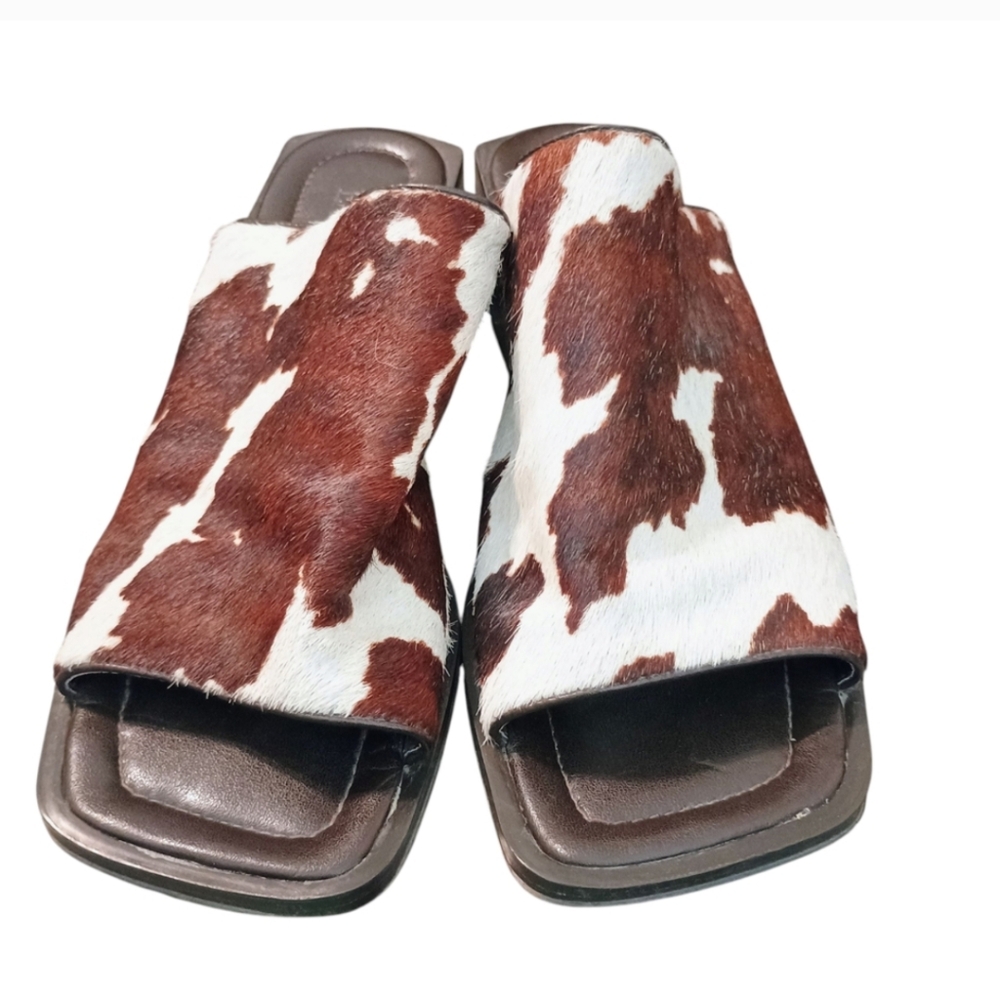 Enzo Angiolini Brown and White Mules - Picture 8 of 8